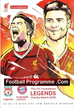 Liverpool v Bayern Munich 2018 - Legends Charity Match - football programme