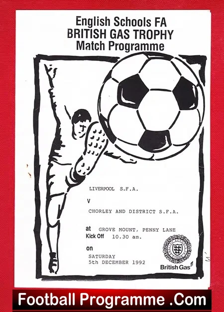 Liverpool v Chorley District 1992 – Schoolboys at Penny Lane