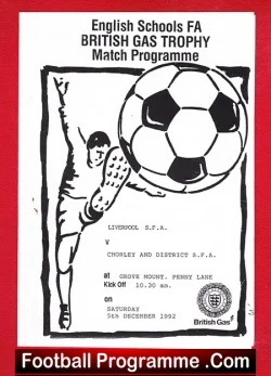 Liverpool v Chorley District 1992 – Schoolboys at Penny Lane