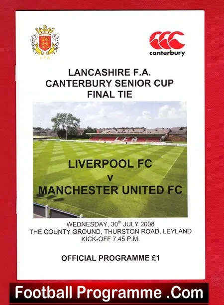 Liverpool v Manchester United 2008 – Senior Cup Final – Leyland