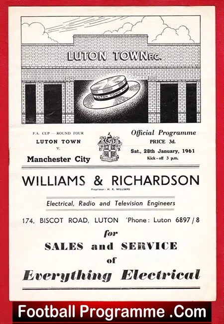 Luton Town v Manchester City 1961 – Denis Law Six Goals LOST