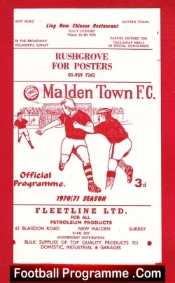 Malden Town v Camberley 1970