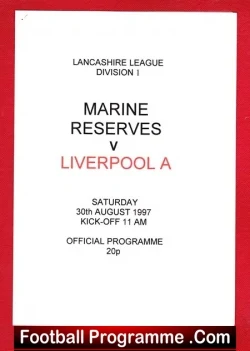 Marine v Liverpool 1997 – Reserves Match