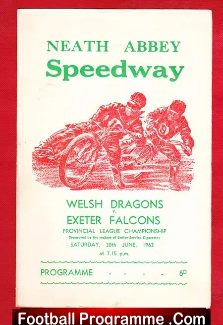Neath Abbey Speedway v Exeter Falcons 1962