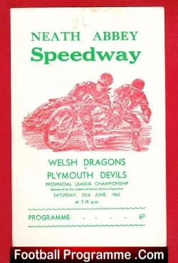 Neath Abbey Speedway v Plymouth 1962