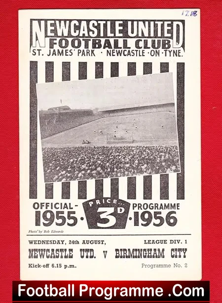 Newcastle United v Birmingham City 1955