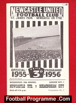 Newcastle United v Birmingham City 1955