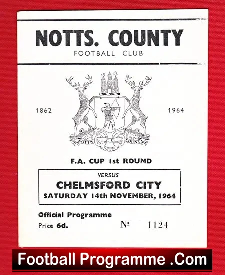 Notts County v Chelmsford City 1964 – FA Cup