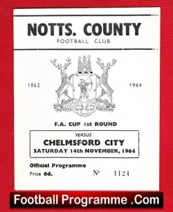 Notts County v Chelmsford City 1964 – FA Cup