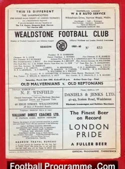 Old Malvernians v Old Reptonians 1960 – Final at Wealdstone