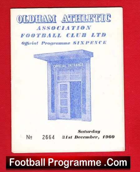 Oldham Athletic v Bradford 1960