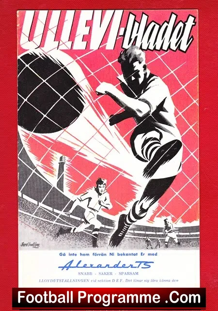 Orgryte v Sandvikens 1959 - Ullevi Sweden
