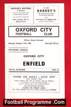 Oxford City v Enfield 1966