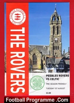 Peebles Rovers v Glasgow Celtic 2017 – Pre Season + Ticket