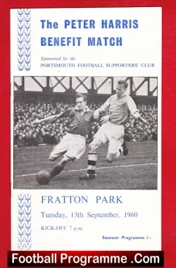 Peter Harris Testimonial Benefit Match Portsmouth 1960 - football programme