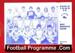 Poole Town v WBA 1982 - George Best in the Poole Football Team - football programme