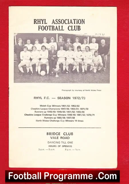 Rhyl v Oldham Athletic 1972