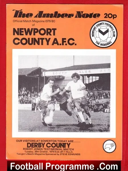 Roddy Jones Testimonial Benefit Match Newport County 1979
