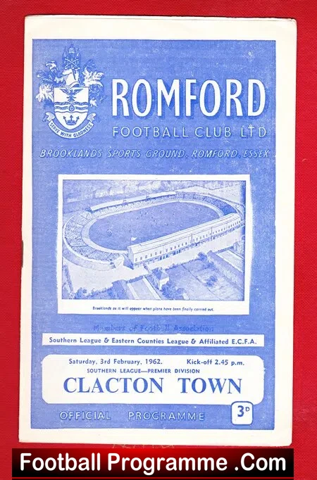Romford v Clacton Town 1962 – Southern League