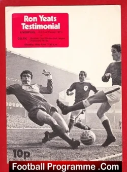 Ron Yeats Testimonial Benefit Match Liverpool 1974