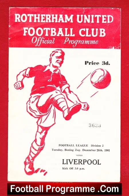 Rotherham United v Liverpool 1961 – Boxing Day