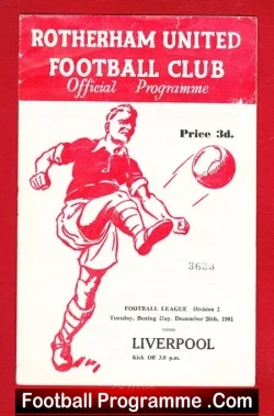 Rotherham United v Liverpool 1961 – Boxing Day