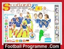 Scotland World Cup Squad Postcard Souvenir 1978 - football memorabilia