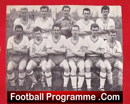 Scunthorpe United Football Team Picture Multi Autographed 1960