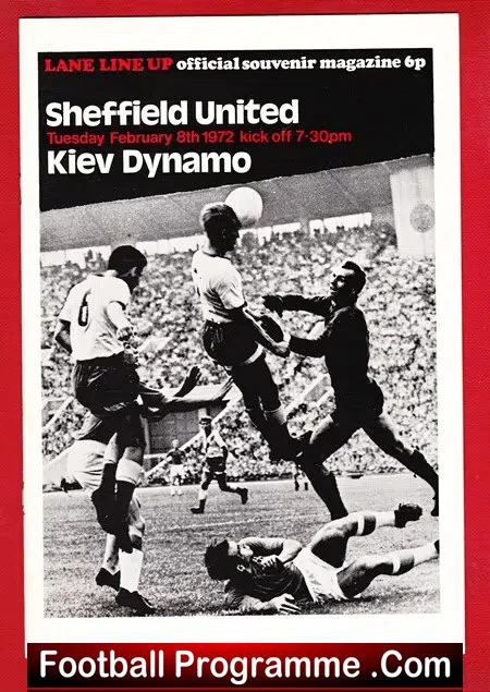 Sheffield United v Kiev Dynamo 1972