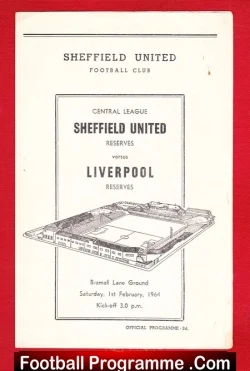 Sheffield United v Liverpool 1964 – Reserves Match