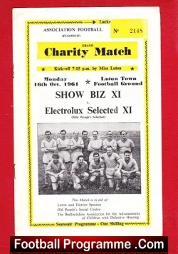 Showbiz v Electrolux XI 1961 – Charity Match Luton Sean Connery