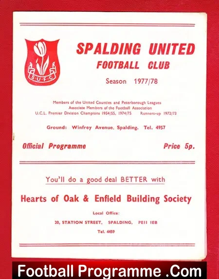 Spalding United v Stamford Town 1978