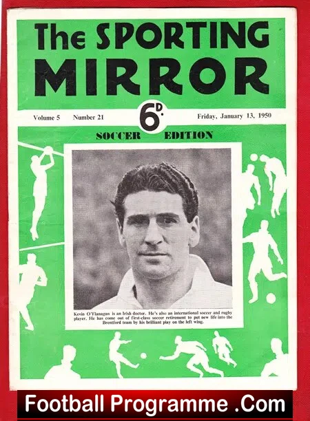 Sporting Mirror Football Soccer Magazine 1950 – January