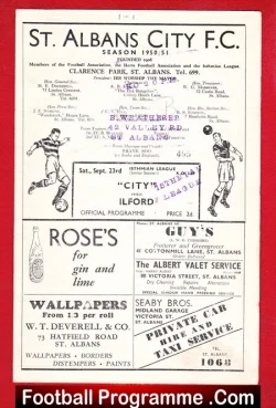St Albans City v Ilford 1950