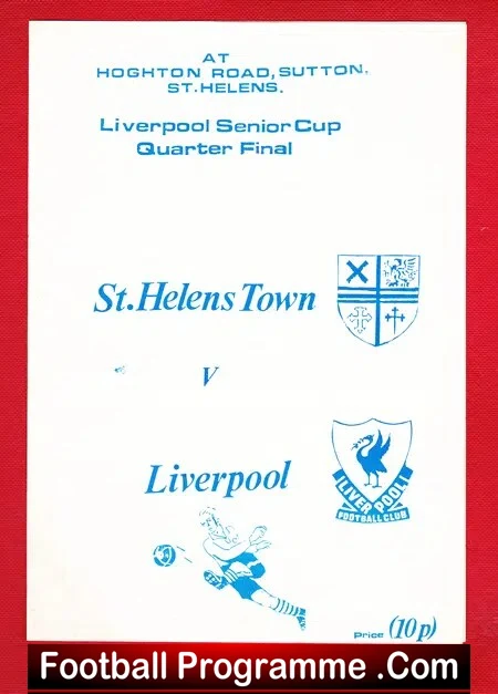 St Helens Town v Liverpool 1989 – Senior Cup Quarter Final Repl
