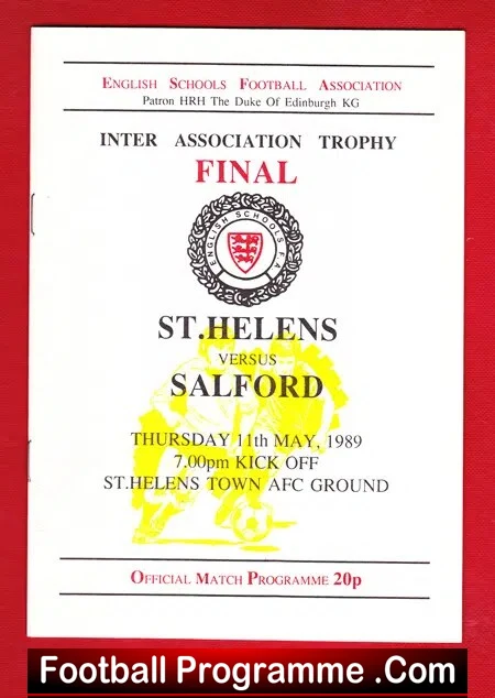 St Helens v Salford 1989 - Ryan Giggs Schoolboy Final