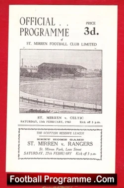 St Mirren v Glasgow Celtic 1965 – Scottish Football