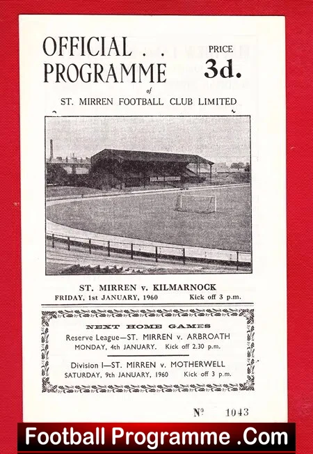 St Mirren v Kilmarnock 1960