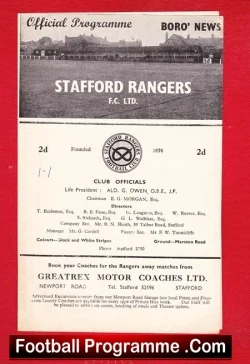 Stafford Rangers v Hyde United 1961