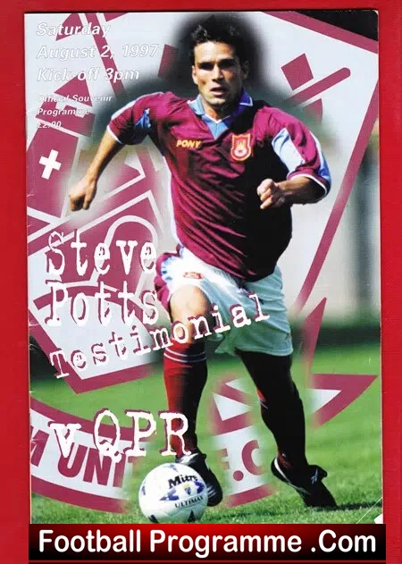 Steve Potts Testimonial Benefit Match West Ham 1997 – Signed