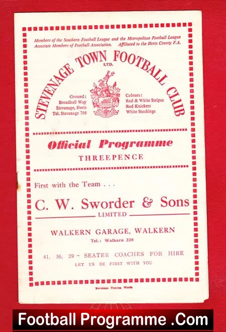 Stevenage Town v Trowbridge Town 1964