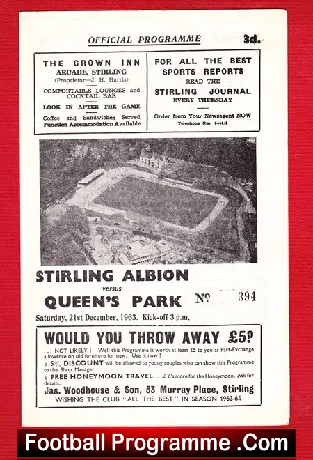 Stirling Albion v Queens Park 1963