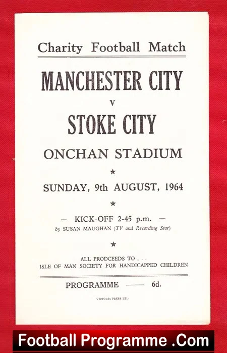 Stoke City v Manchester City 1964 – Onchan Stadium Charity Match