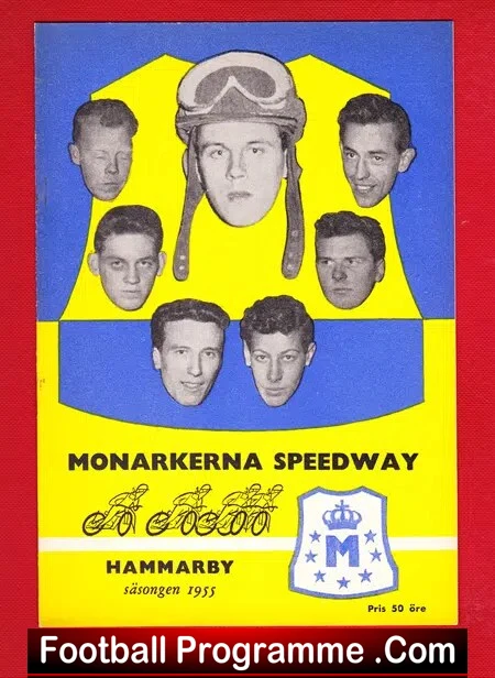 Sweden Monarkerna Speedway 1955 – Rare