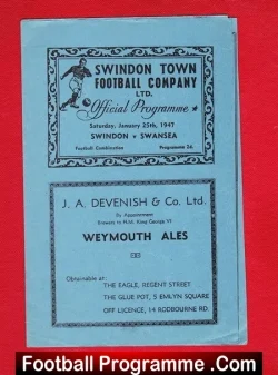 Swindon Town v Swansea 1947