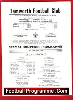 Tamworth v Gillingham 1967 – Special Souvenir Programme