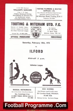 Tooting Mitcham v Ilford 1973