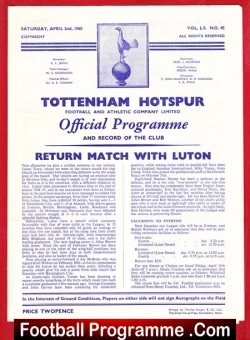 Tottenham Hotspur v Luton Town 1960