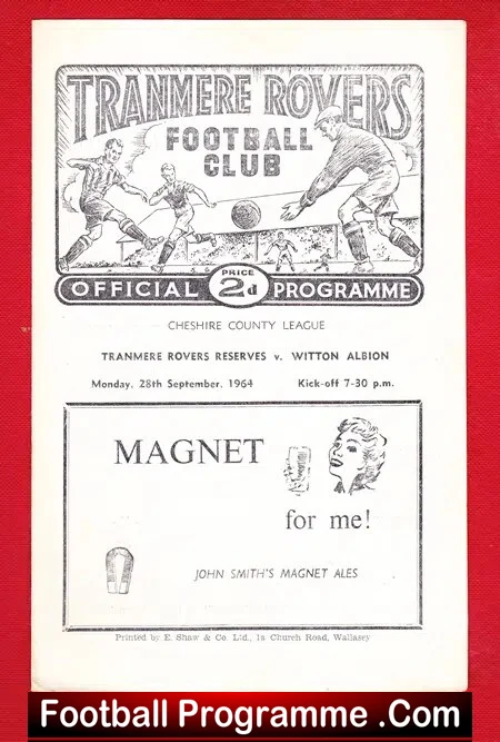 Tranmere Rovers v Witton Albion 1964