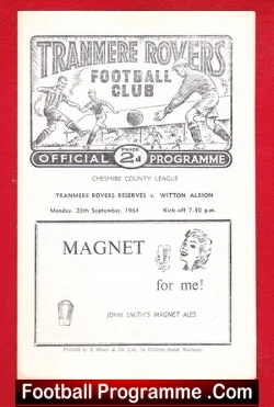 Tranmere Rovers v Witton Albion 1964